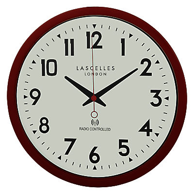 Lascelles Radio Controlled Wall Clock Red Lascelles Radio Controlled Wall Clock Red